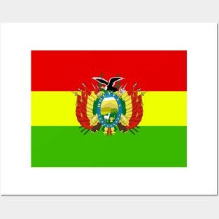 Bolivia coat of arms flag Posters and Art